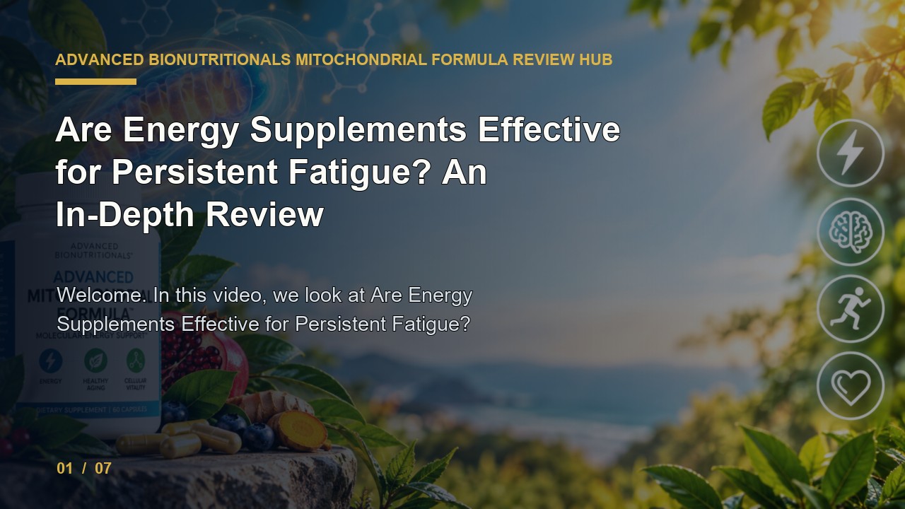 Advanced Bionutritionals Mitochondrial Formula Review: Are Energy Supplements Effective for Persistent Fatigue an in Depth Review video thumbnail