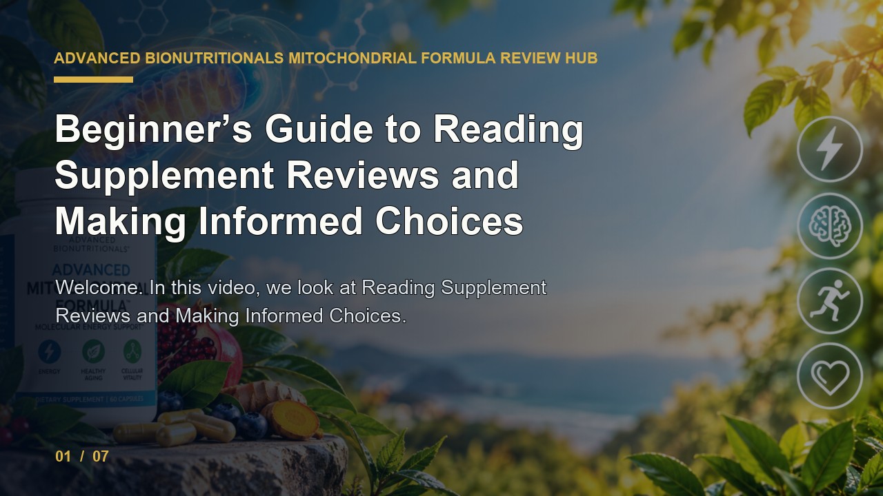 Advanced Bionutritionals Mitochondrial Formula Review: Beginner's Guide to Reading Supplement Reviews and Making Informed Choices video thumbnail