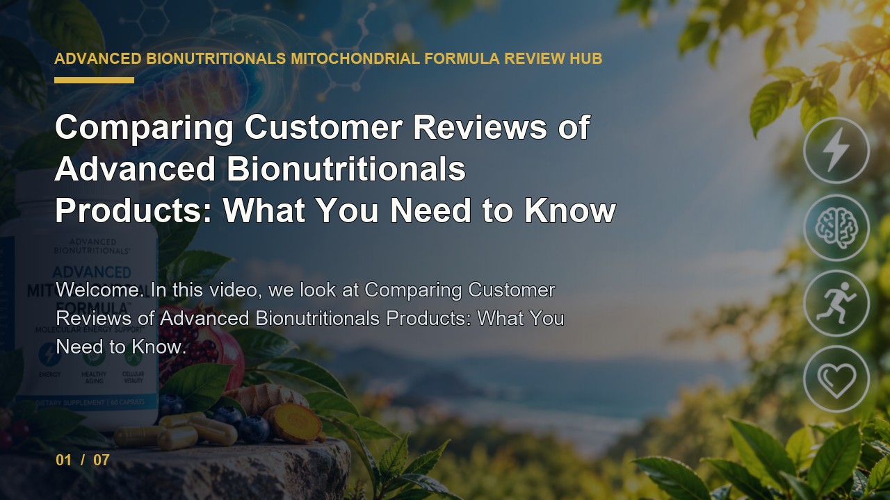 Advanced Bionutritionals Mitochondrial Formula Review: Comparing Customer Reviews of Advanced Bionutritionals Products What You Need to Know video thumbnail