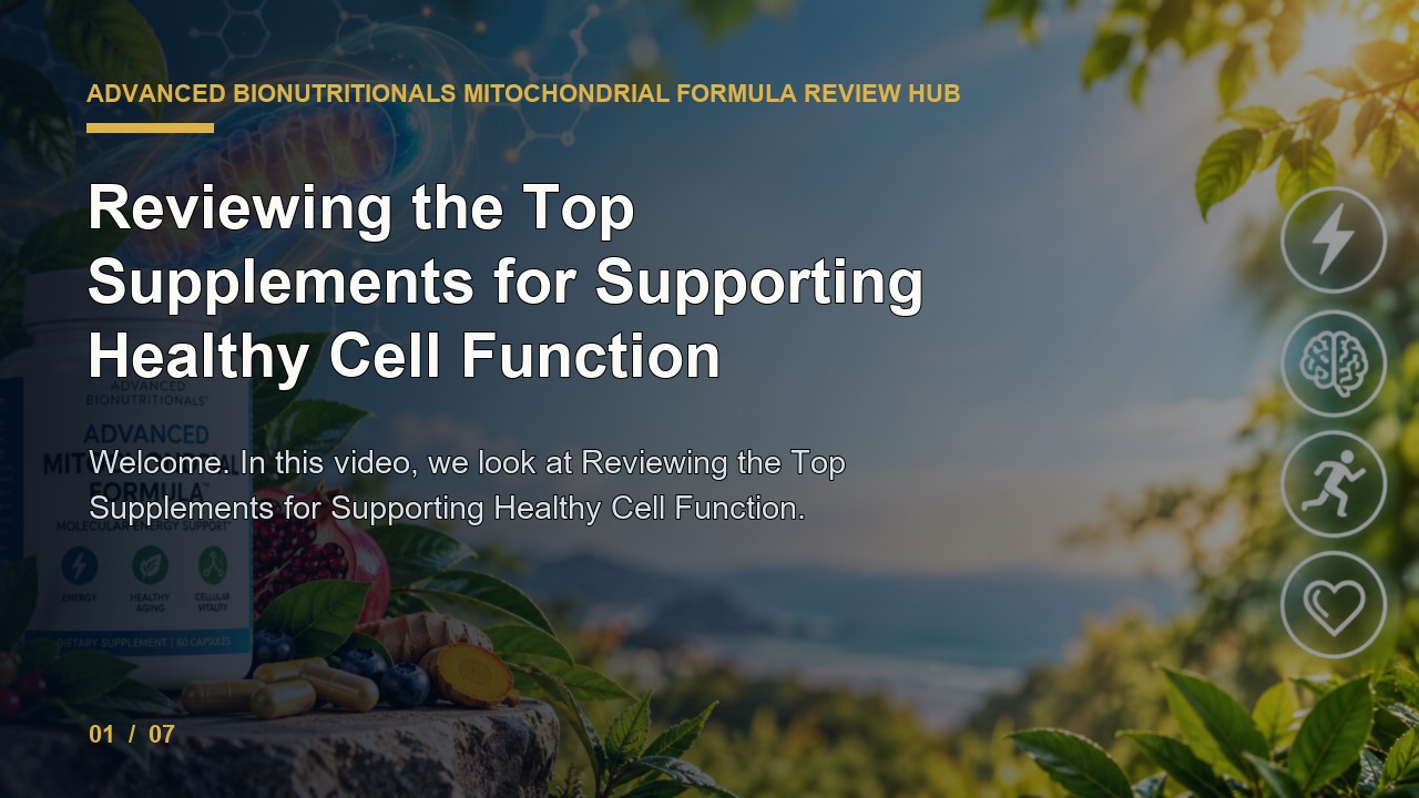 Advanced Bionutritionals Mitochondrial Formula Review: Reviewing the Top Supplements for Supporting Healthy Cell Function video thumbnail