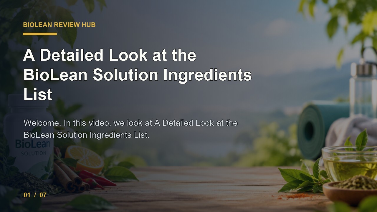 BioLean Review: a Detailed Look at the BioLean Solution Ingredients List video thumbnail