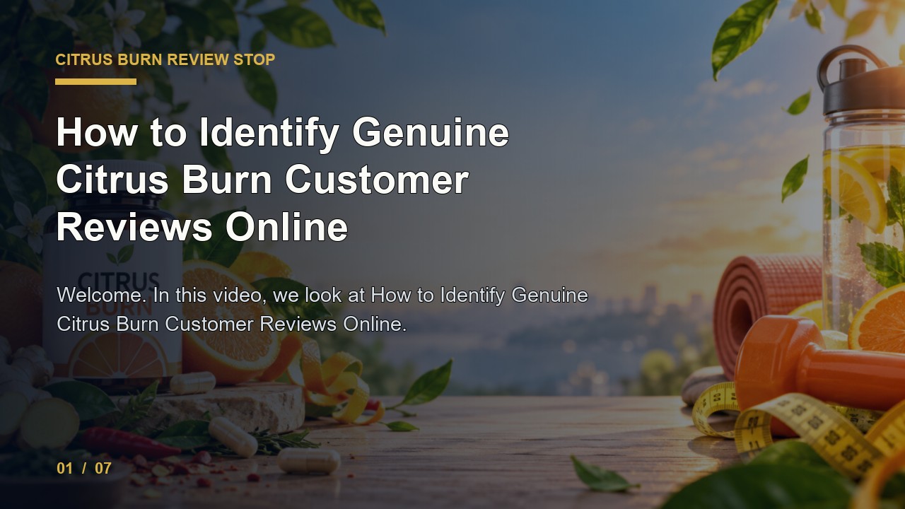 Citrus Burn Review: How to Identify Genuine Citrus Burn Customer Reviews Online video thumbnail