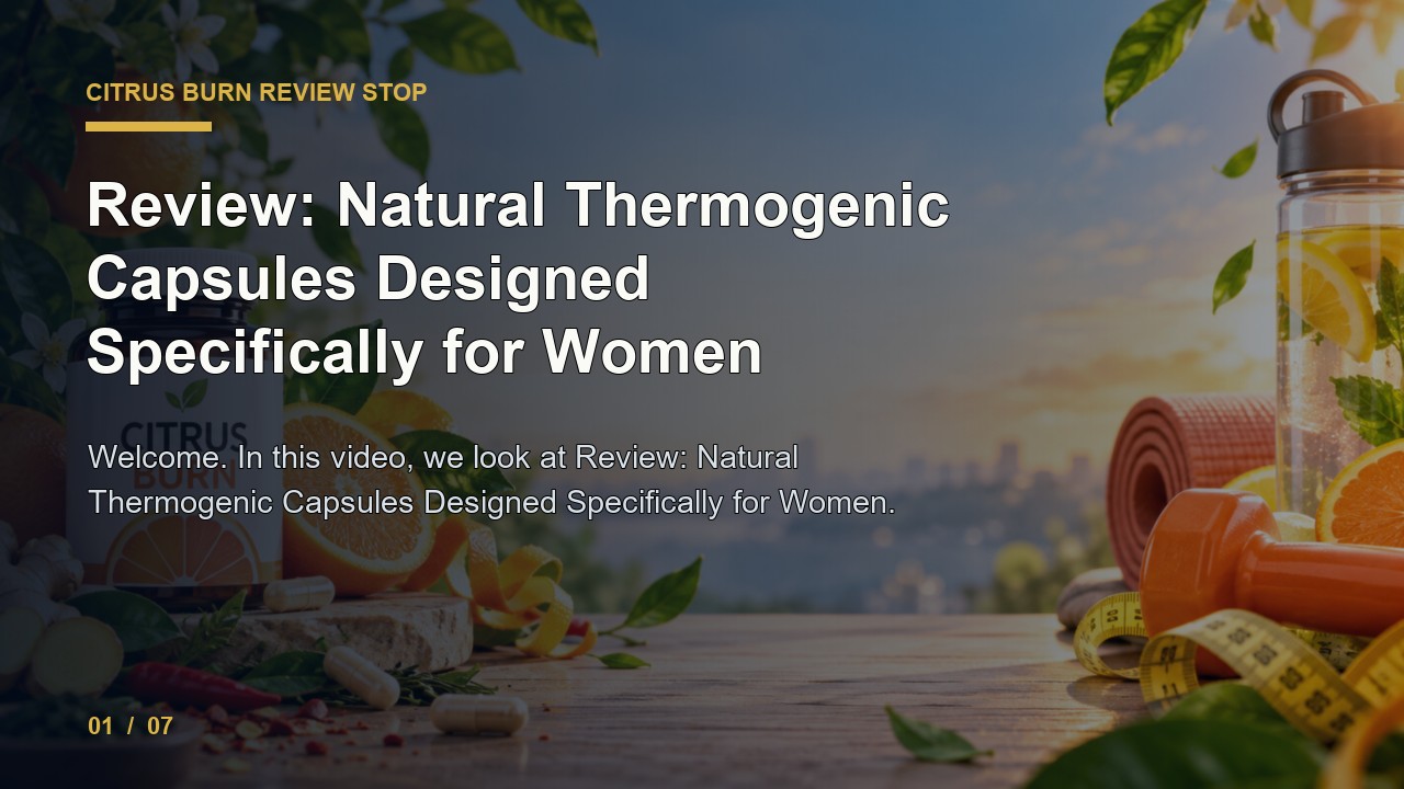 Citrus Burn Review: Review Natural Thermogenic Capsules Designed Specifically for Women video thumbnail