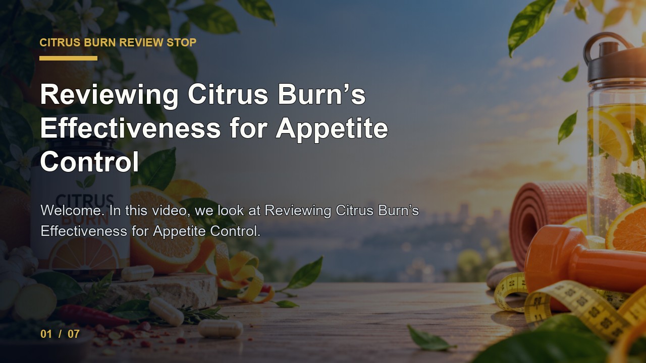 Citrus Burn Review: Reviewing Citrus Burn S Effectiveness for Appetite Control video thumbnail