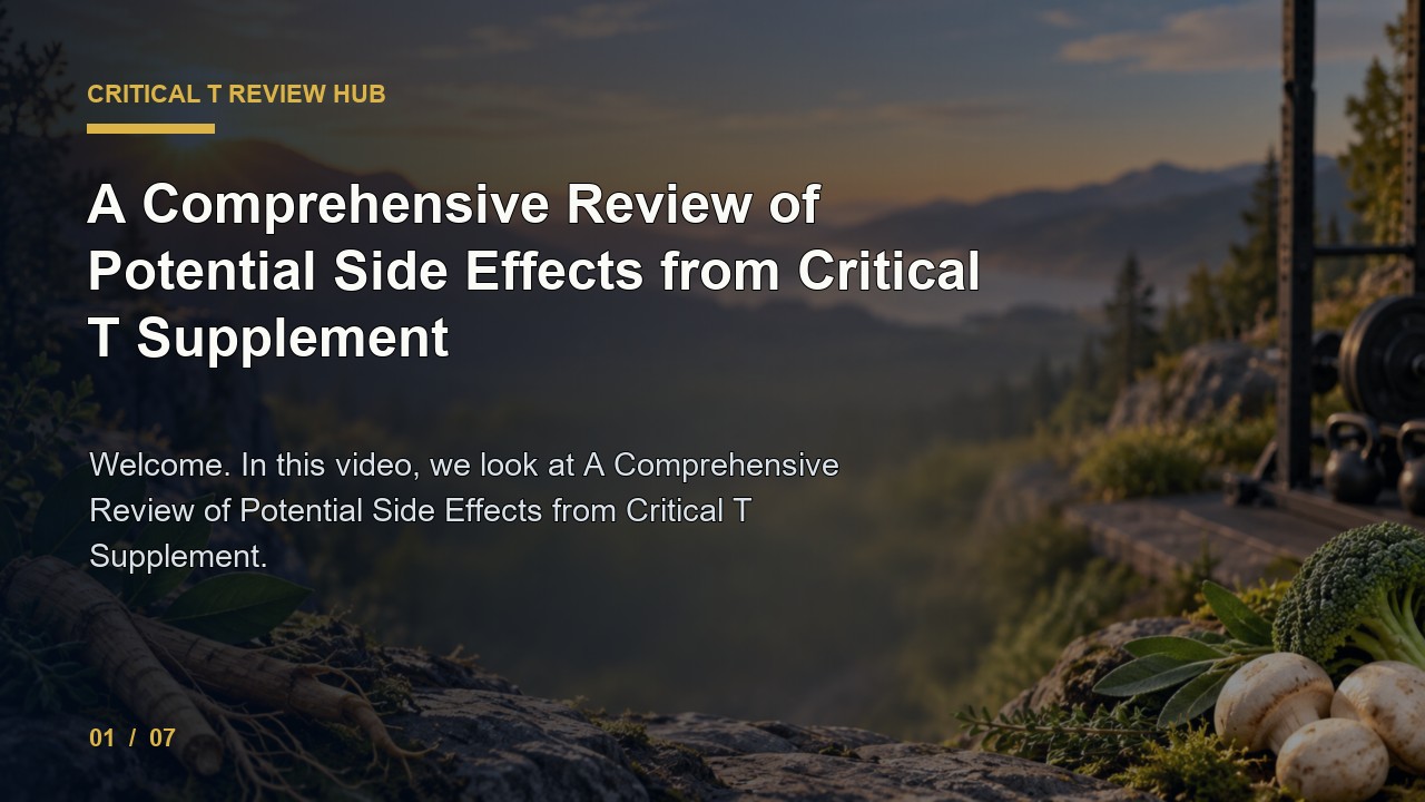 Critical T Review: a Comprehensive Review of Potential Side Effects from Critical T Supplement video thumbnail