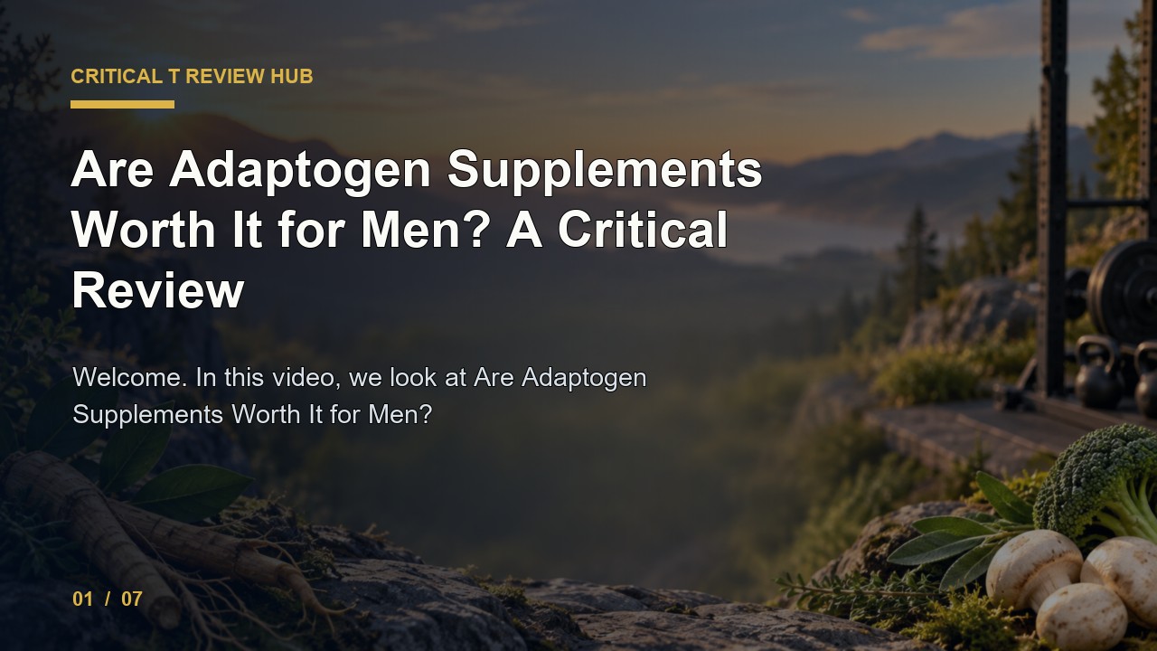Critical T Review: Are Adaptogen Supplements Worth It for Men a Critical Review video thumbnail