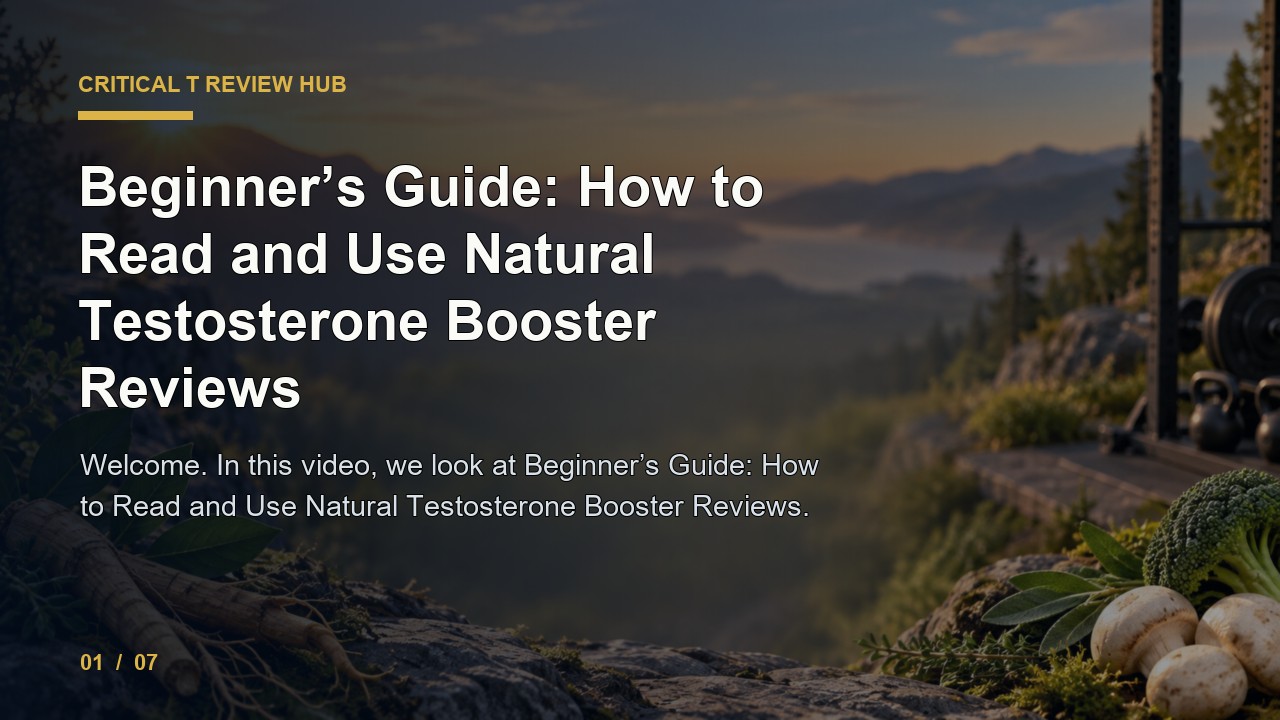 Critical T Review: Beginner's Guide How to Read and Use Natural Testosterone Booster Reviews video thumbnail