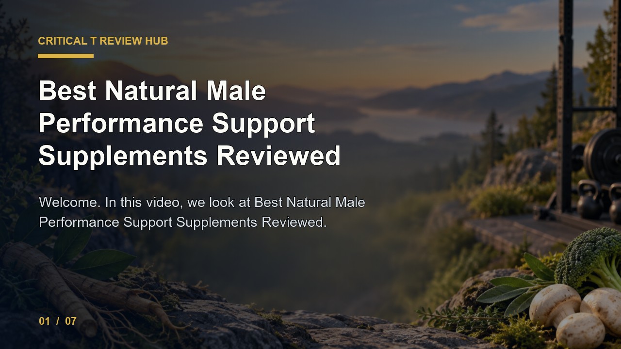 Critical T Review: Best Natural Male Performance Support Supplements Reviewed video thumbnail