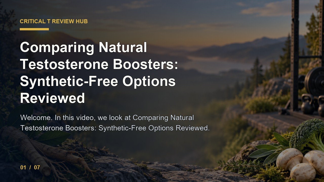 Critical T Review: Comparing Natural Testosterone Boosters Synthetic Free Options Reviewed video thumbnail