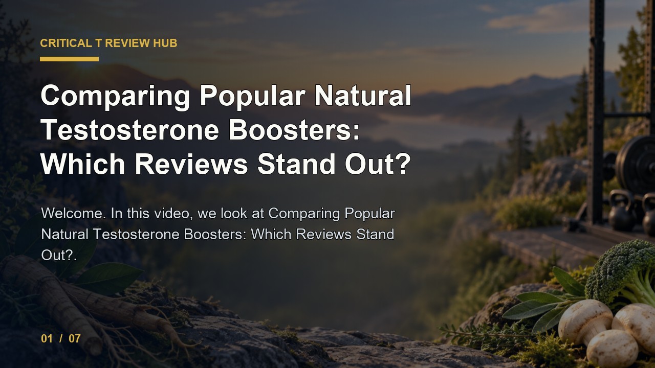 Critical T Review: Comparing Popular Natural Testosterone Boosters Which Reviews Stand Out video thumbnail