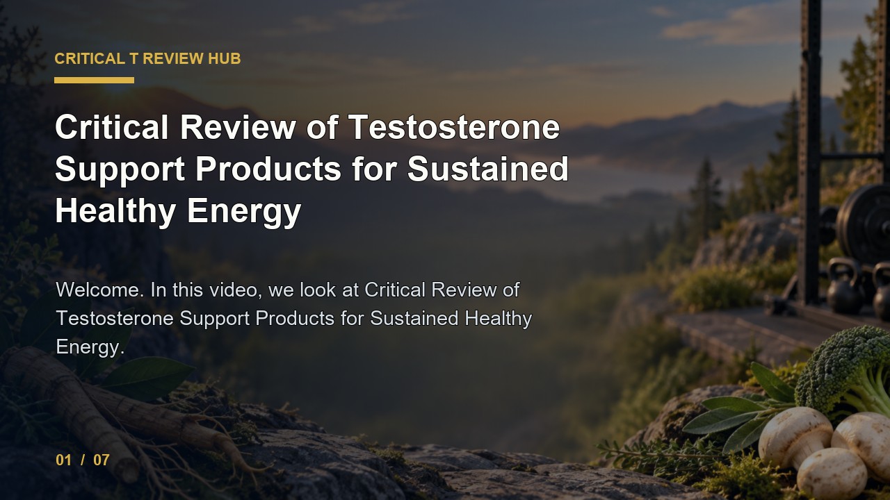 Critical T Review: Critical Review of Testosterone Support Products for Sustained Healthy Energy video thumbnail