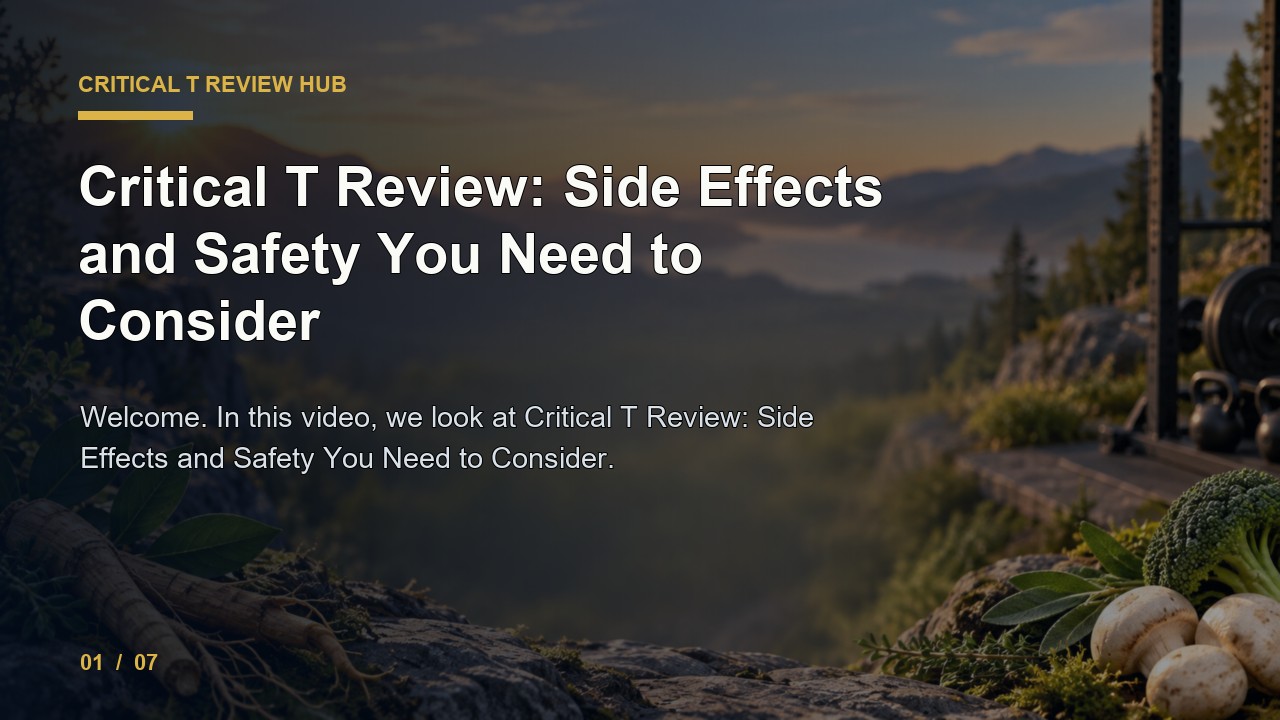 Critical T Review: Critical T Review Side Effects and Safety You Need to Consider video thumbnail