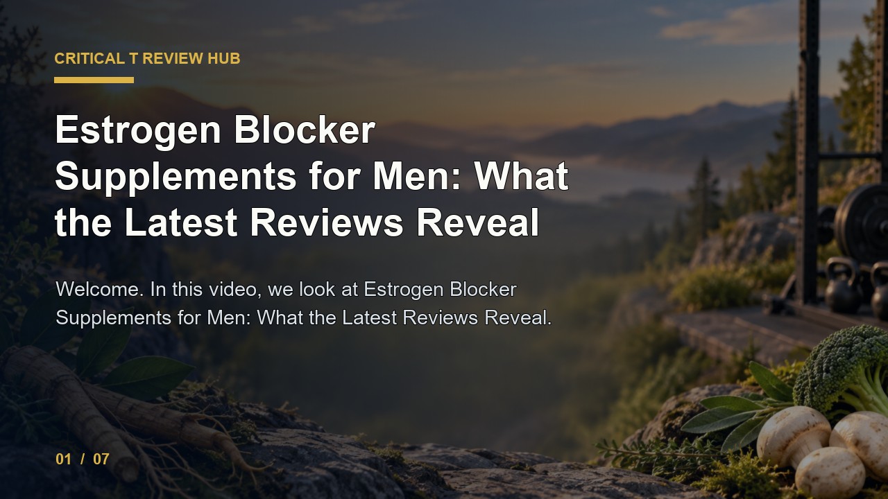 Critical T Review: Estrogen Blocker Supplements for Men What the Latest Reviews Reveal video thumbnail