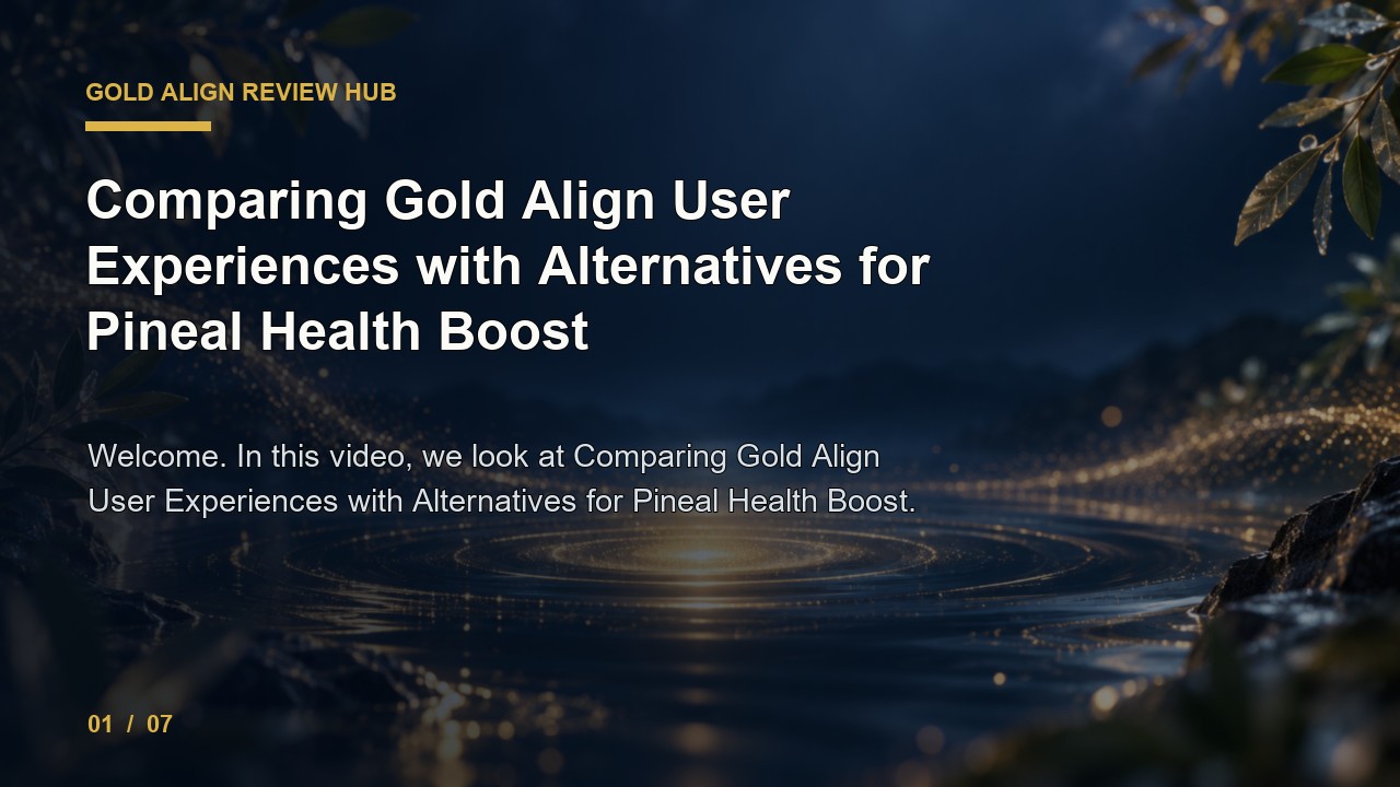 Gold Align Review: Comparing Gold Align User Experiences with Alternatives for Pineal Health Boost video thumbnail