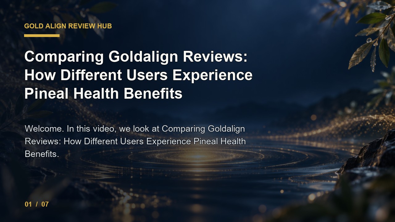 Gold Align Review: Comparing Goldalign Reviews How Different Users Experience Pineal Health Benefits video thumbnail