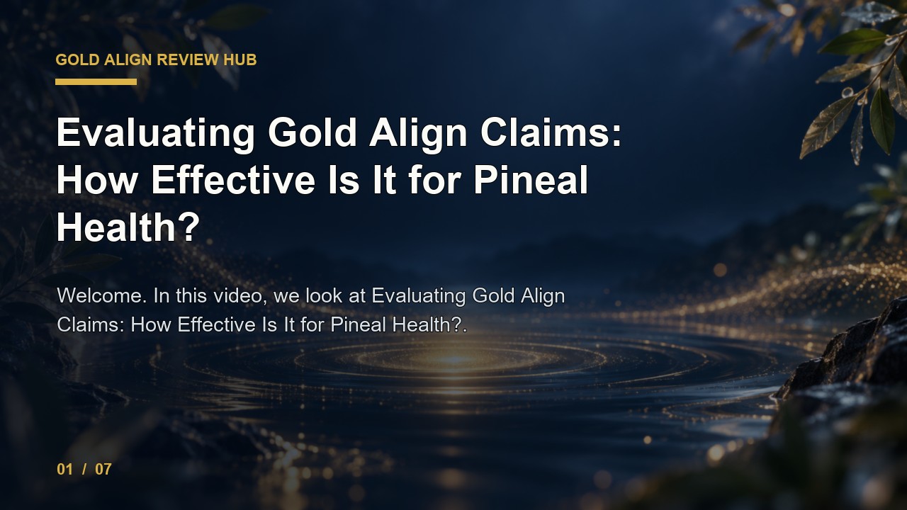 Gold Align Review: Evaluating Gold Align Claims How Effective Is It for Pineal Health video thumbnail