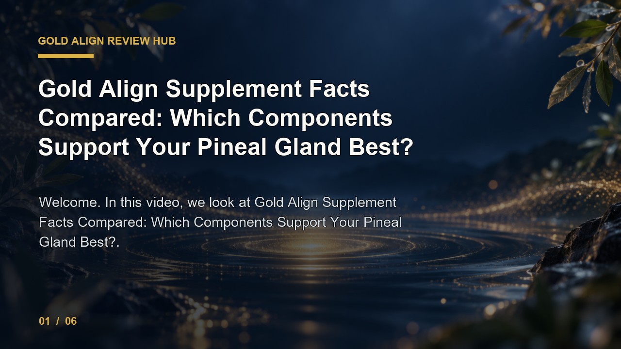 Gold Align Review: Gold Align Supplement Facts Compared Which Components Support Your Pineal Gland Best video thumbnail