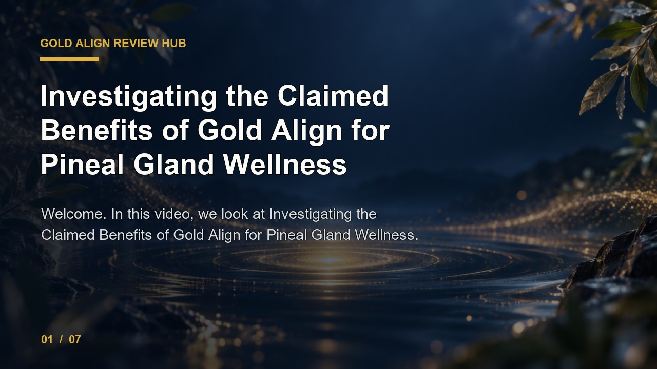 Gold Align Review: Investigating the Claimed Benefits of Gold Align for Pineal Gland Wellness video thumbnail