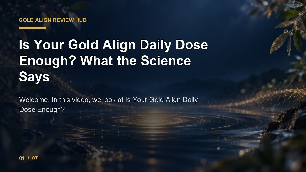 Gold Align Review: Is Your Gold Align Daily Dose Enough What the Science Says video thumbnail