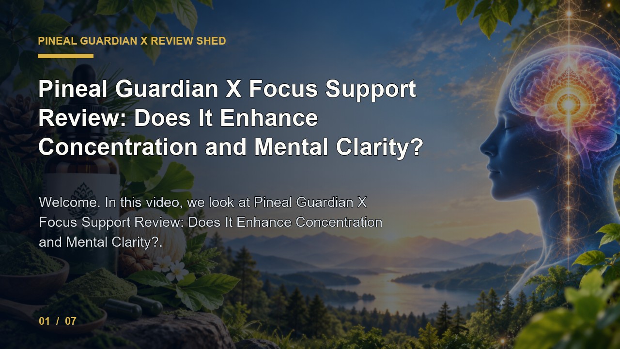 Pineal Guardian X Review: Pineal Guardian X Focus Support Review Does It Enhance Concentration and Mental Clarity video thumbnail