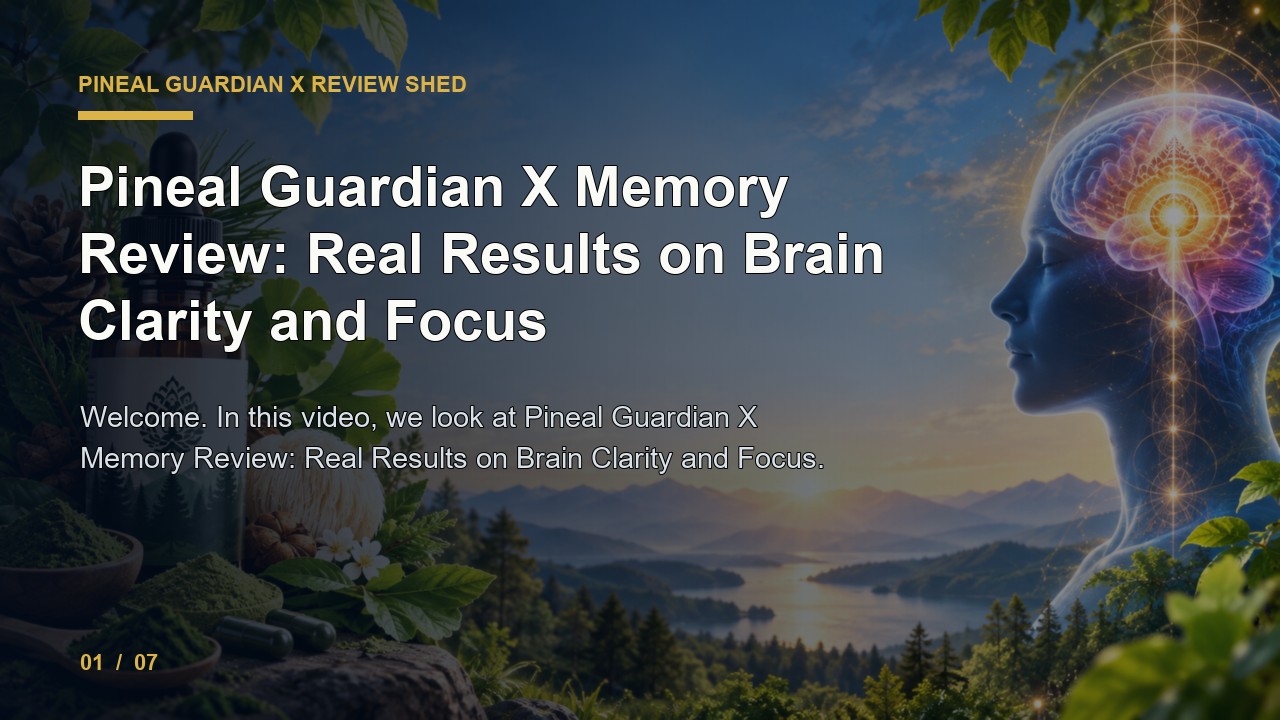 Pineal Guardian X Review: Pineal Guardian X Memory Review Real Results on Brain Clarity and Focus video thumbnail