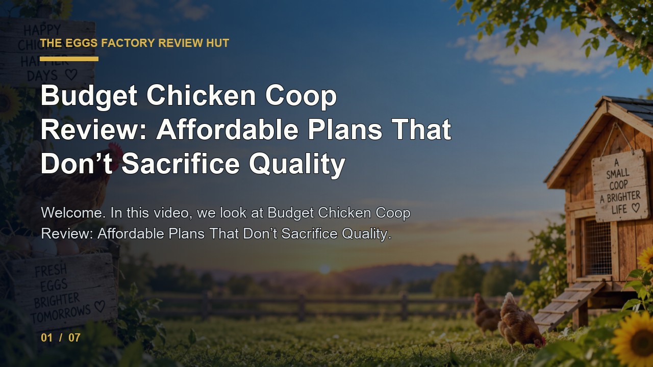 The Eggs Factory Review: Budget Chicken Coop Review Affordable Plans That Don't Sacrifice Quality video thumbnail