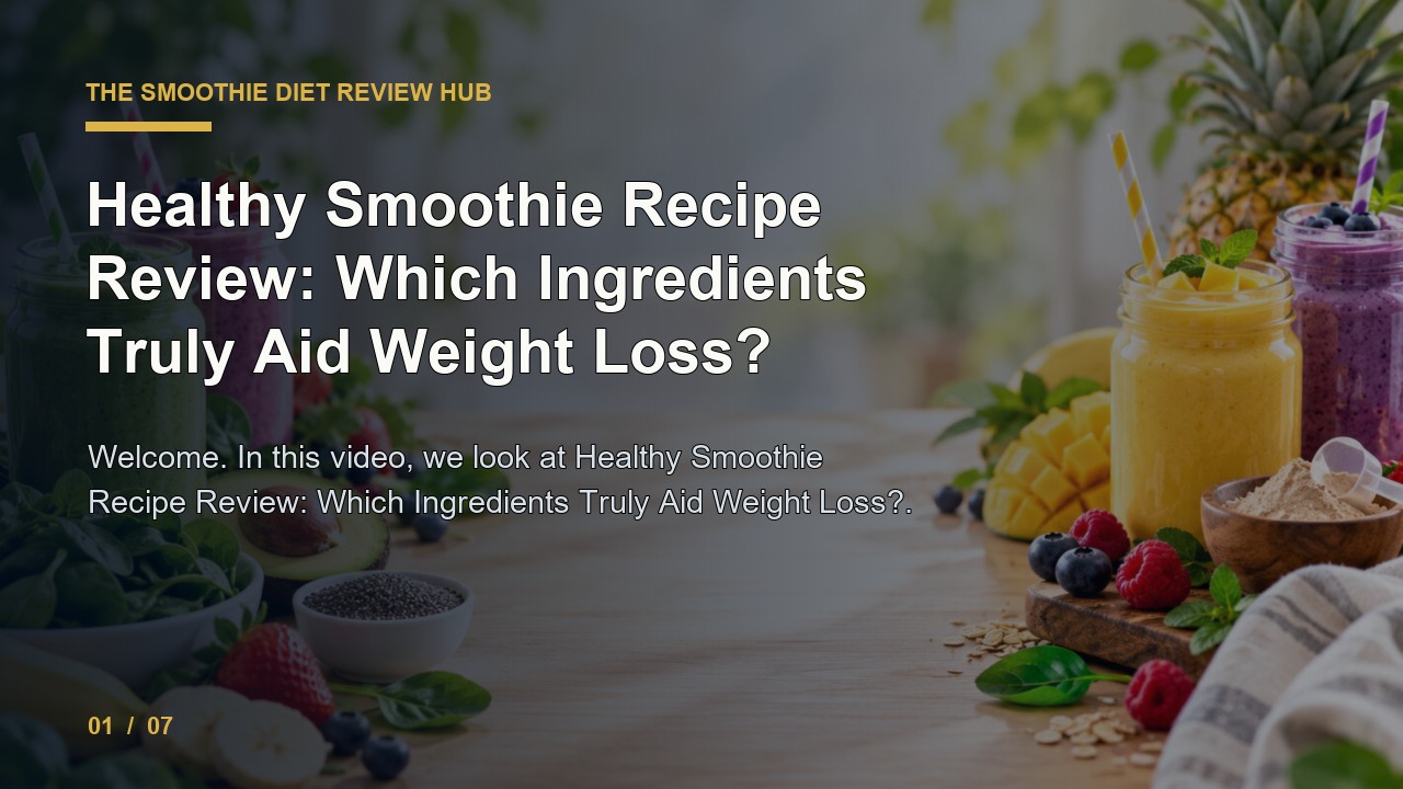 The Smoothie Diet Review: Healthy Smoothie Recipe Review Which Ingredients Truly Aid Weight Loss video thumbnail
