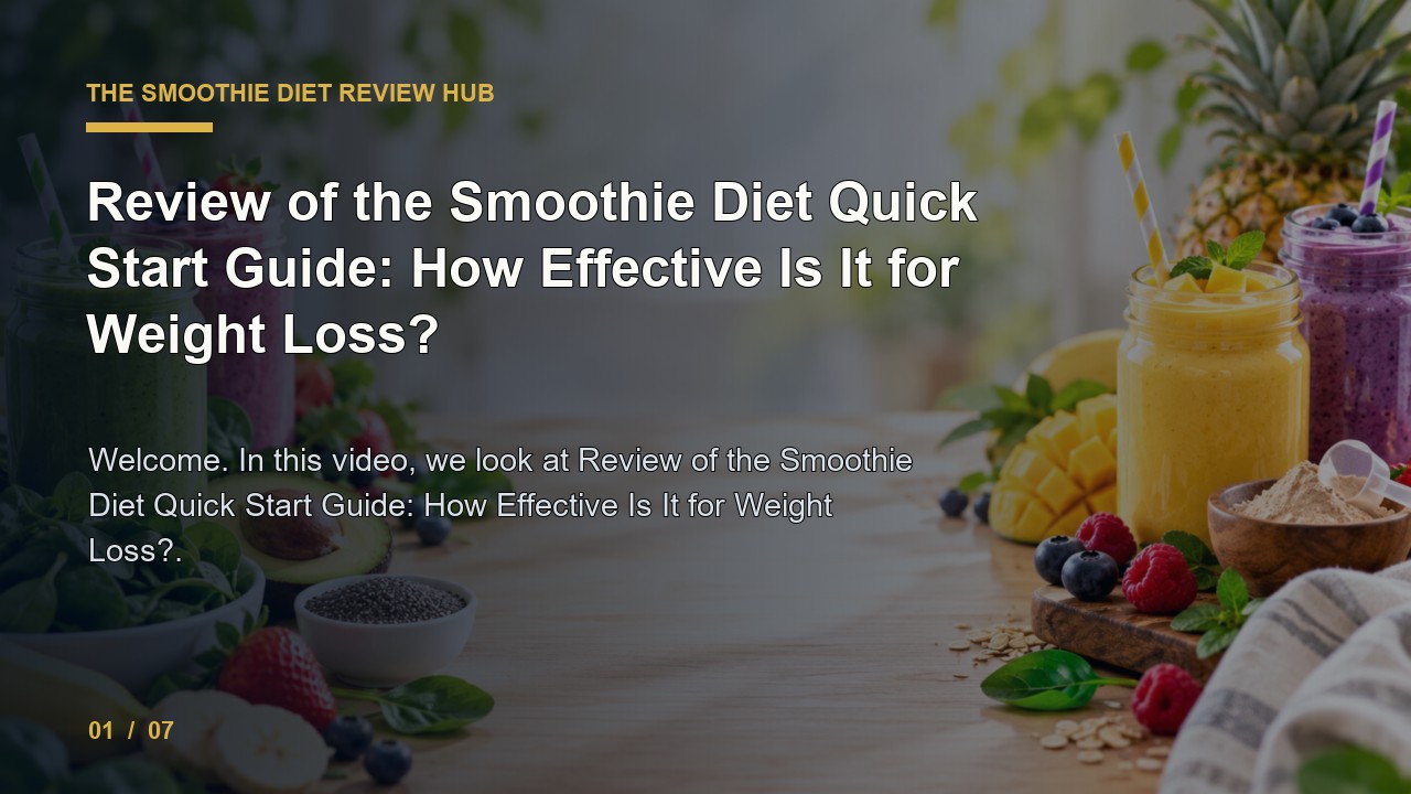 The Smoothie Diet Review: Review of The Smoothie Diet Quick Start Guide How Effective Is It for Weight Loss video thumbnail