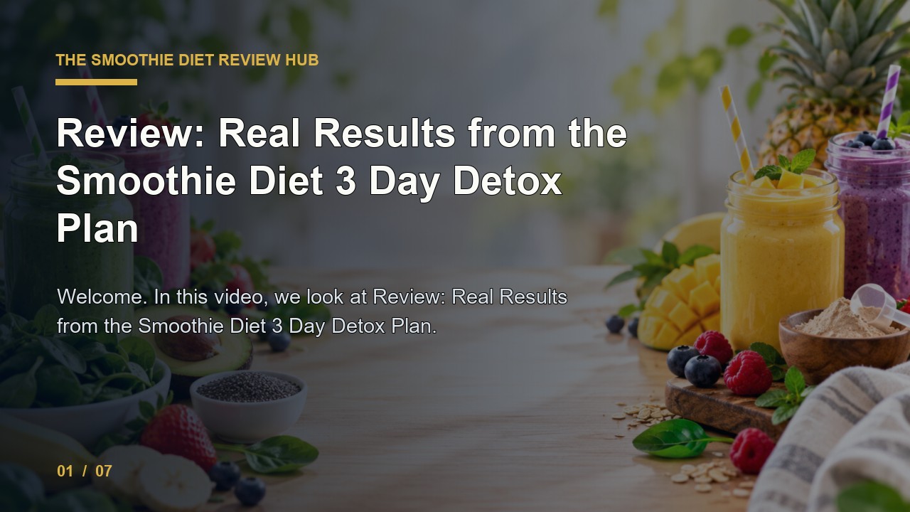 The Smoothie Diet Review: Review Real Results from The Smoothie Diet 3 Day Detox Plan video thumbnail