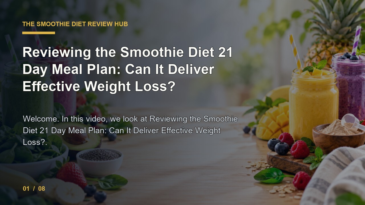 The Smoothie Diet Review: Reviewing The Smoothie Diet 21 Day Meal Plan Can It Deliver Effective Weight Loss video thumbnail
