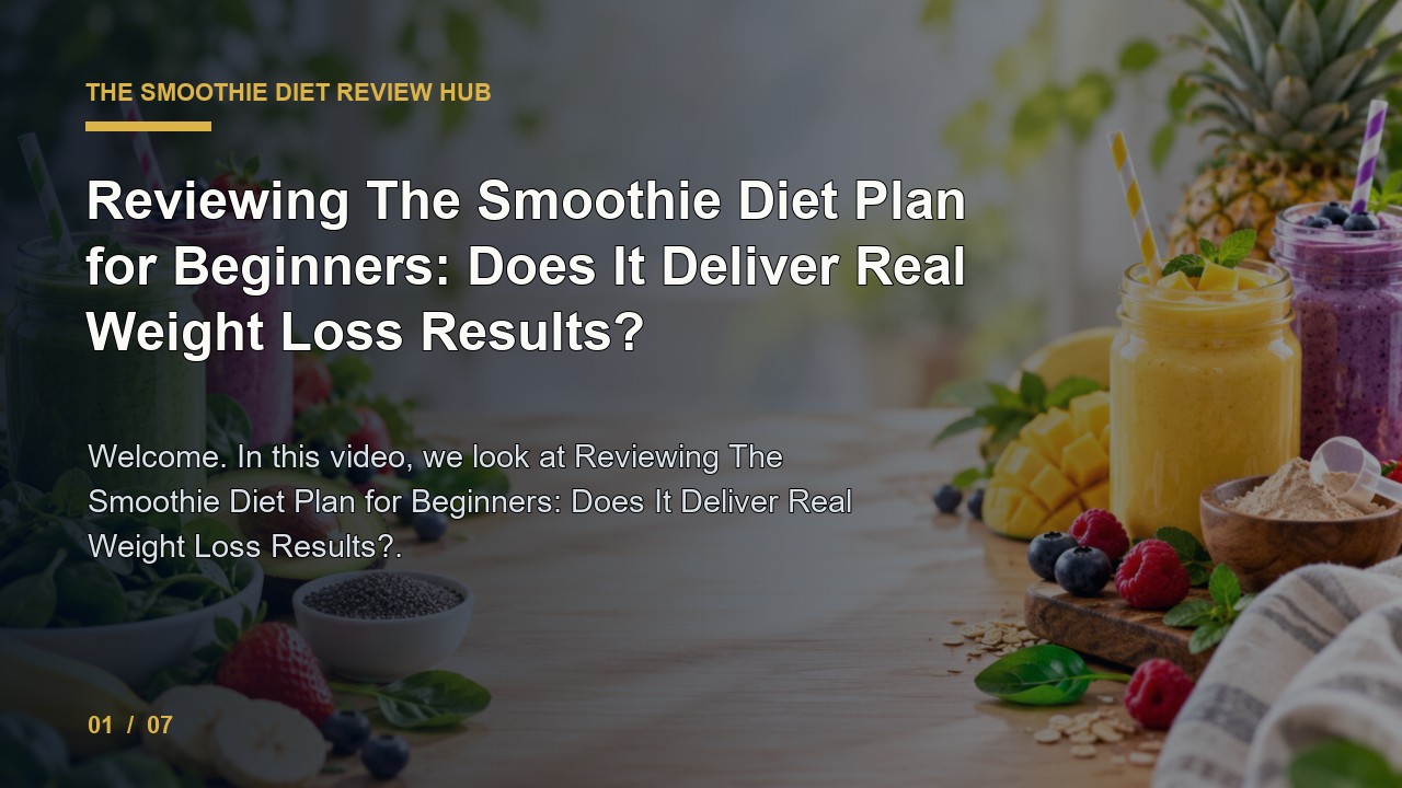 The Smoothie Diet Review: Reviewing The Smoothie Diet Plan for Beginners Does It Deliver Real Weight Loss Results video thumbnail