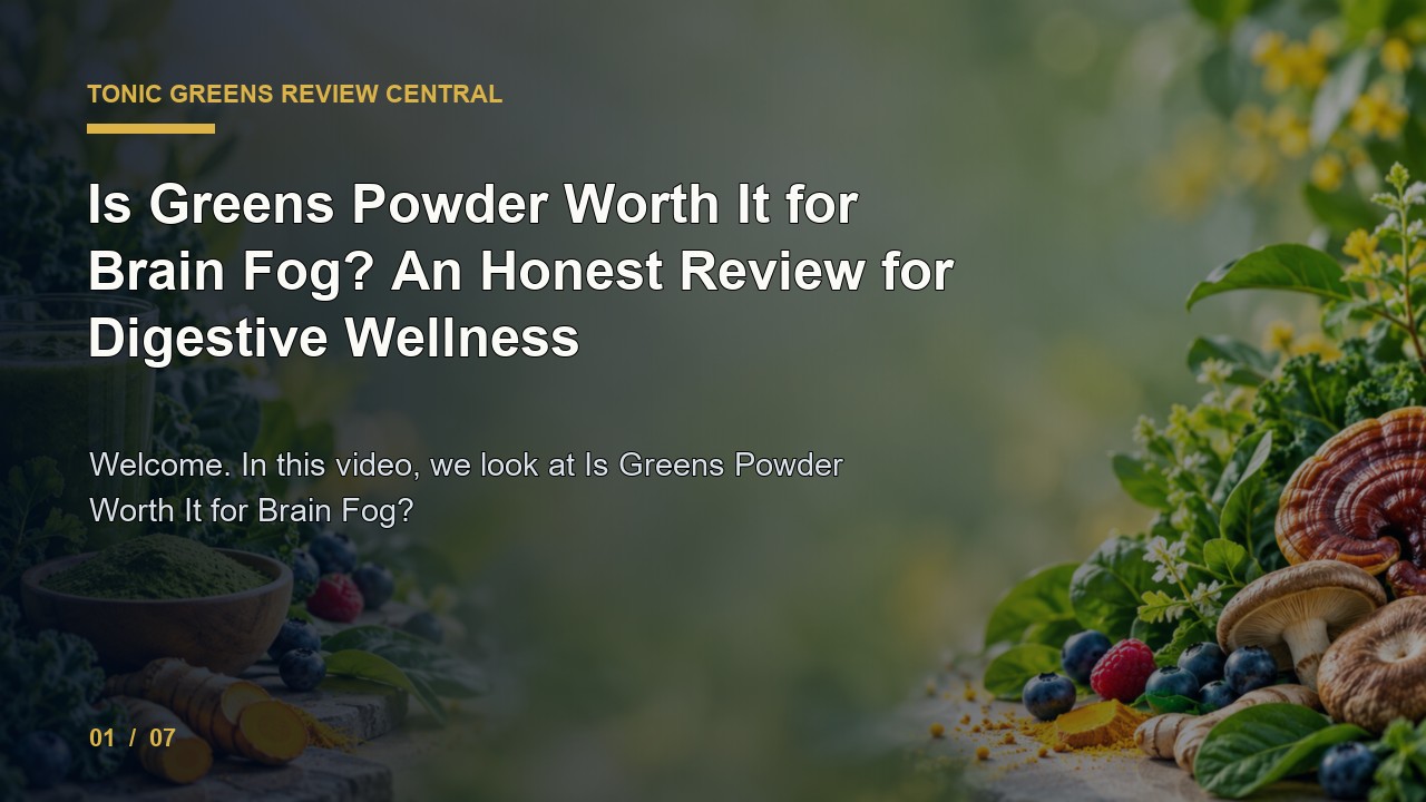 Tonic Greens Review: Is Greens Powder Worth It for Brain Fog an Honest Review for Digestive Wellness video thumbnail