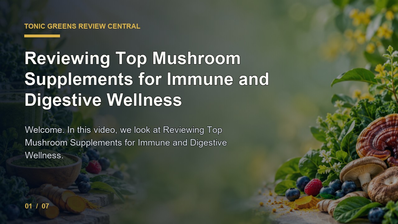 Tonic Greens Review: Reviewing Top Mushroom Supplements for Immune and Digestive Wellness video thumbnail