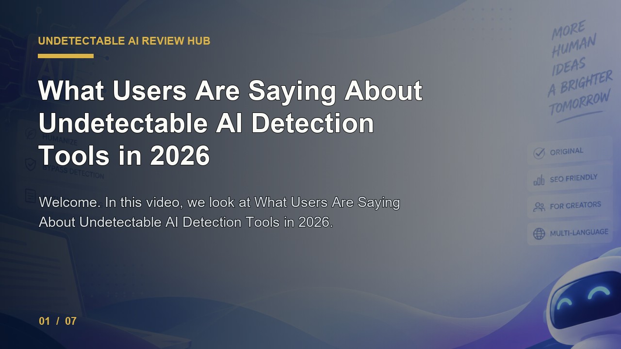 Undetectable AI Review: What Users Are Saying About Undetectable AI Detection Tools in 2026 video thumbnail