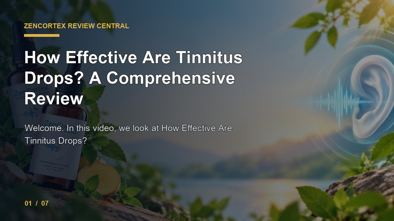ZenCortex Review: How Effective Are Tinnitus Drops a Comprehensive Review video thumbnail