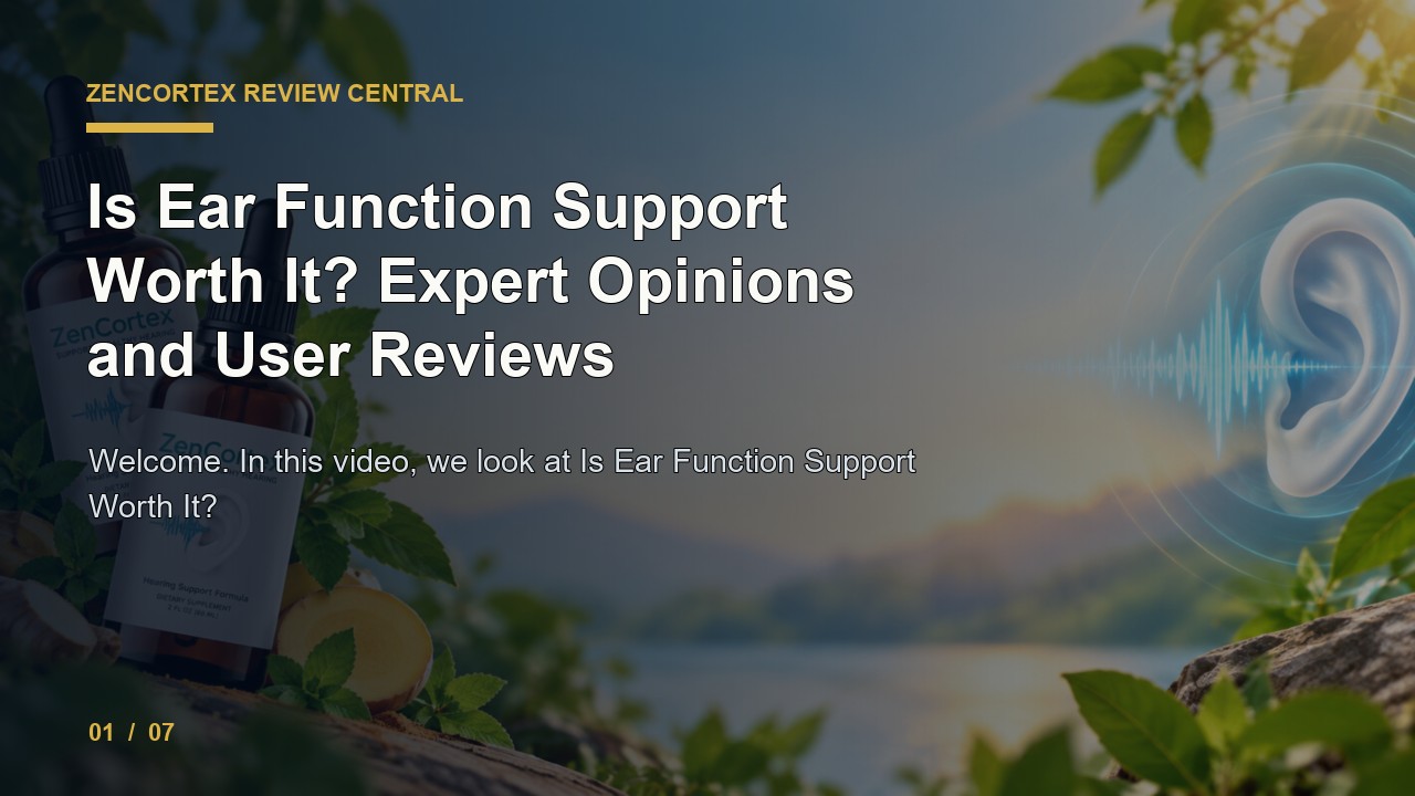 ZenCortex Review: Is Ear Function Support Worth It Expert Opinions and User Reviews video thumbnail