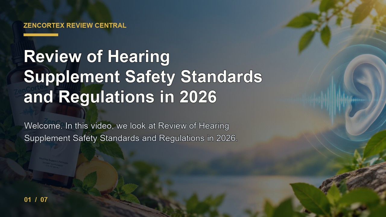 ZenCortex Review: Review of Hearing Supplement Safety Standards and Regulations in 2026 video thumbnail